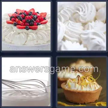 4 Pics 1 Word 8 Letters MERINGUE