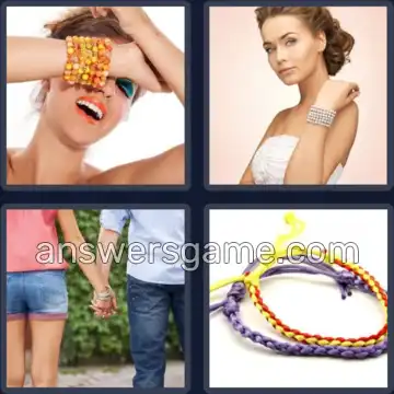 4 Pics 1 Word 8 Letters BRACELET
