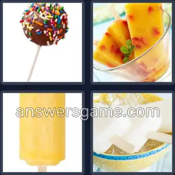 4 Pics 1 Word 8 Letters POPSICLE
