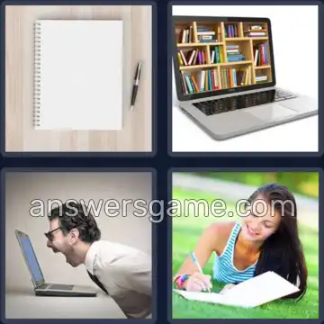 4 Pics 1 Word 8 Letters NOTEBOOK