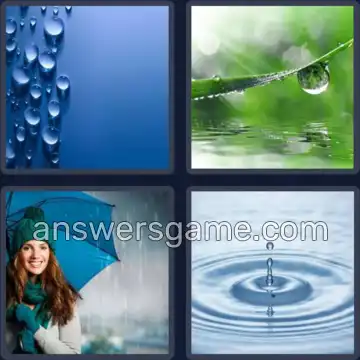 4 Pics 1 Word 8 Letters RAINDROP