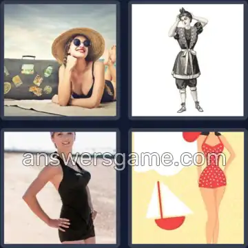 4 Pics 1 Word 8 Letters SWIMSUIT