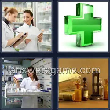 4 Pics 1 Word 8 Letters PHARMACY