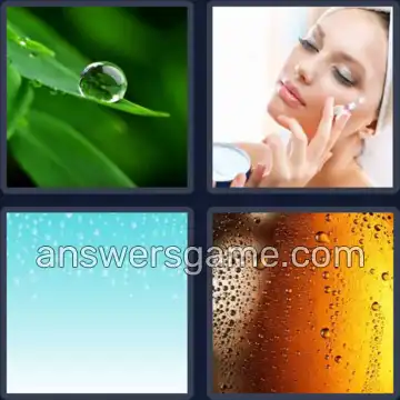 4 Pics 1 Word 8 Letters MOISTURE