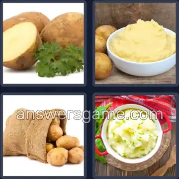 4 Pics 1 Word 8 Letters POTATOES