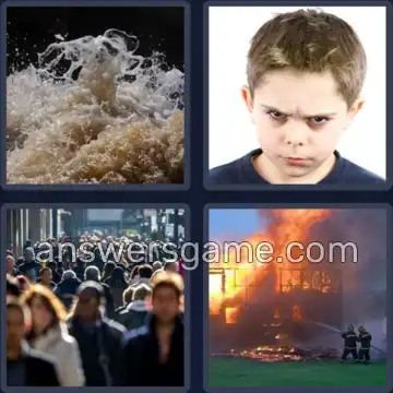 4 Pics 1 Word 8 Letters SEETHING