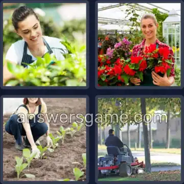 4 Pics 1 Word 8 Letters GARDENER