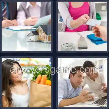 4 Pics 1 Word 8 Letters PURCHASE