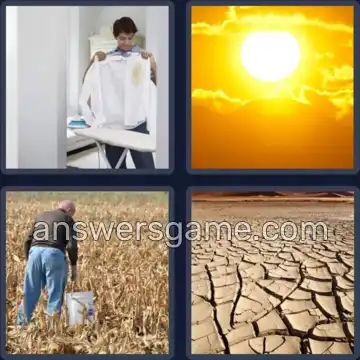 4 Pics 1 Word 8 Letters SCORCHED