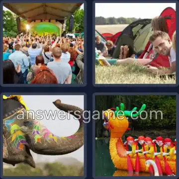 4 Pics 1 Word 8 Letters FESTIVAL
