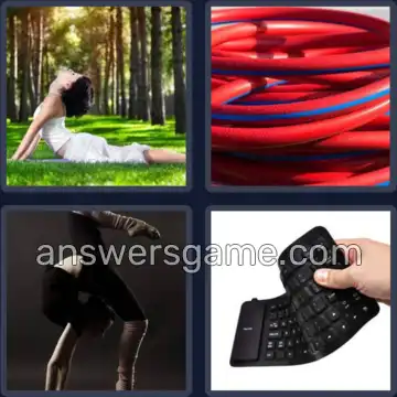 4 Pics 1 Word 8 Letters FLEXIBLE
