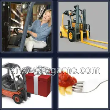 4 Pics 1 Word 8 Letters FORKLIFT
