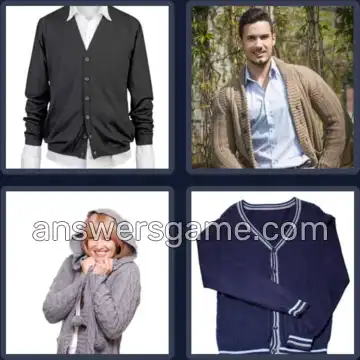 4 Pics 1 Word 8 Letters CARDIGAN