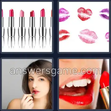 4 Pics 1 Word 8 Letters LIPSTICK