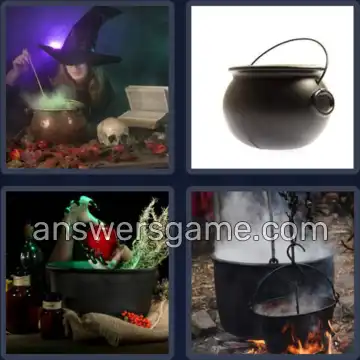 4 Pics 1 Word 8 Letters CAULDRON