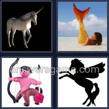 4 Pics 1 Word 8 Letters MYTHICAL