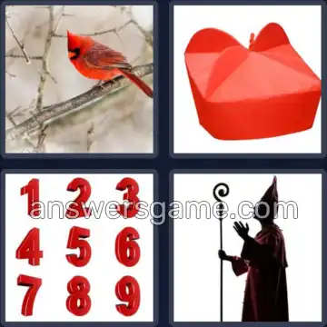 4 Pics 1 Word 8 Letters CARDINAL