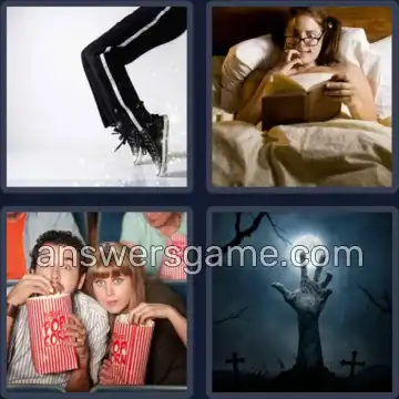 4 Pics 1 Word 8 Letters THRILLER