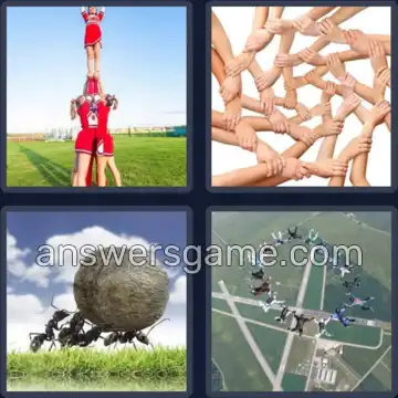4 Pics 1 Word 8 Letters TEAMWORK