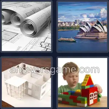 4 Pics 1 Word 8 Letters BUILDING