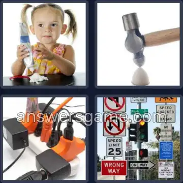 4 Pics 1 Word 8 Letters OVERKILL