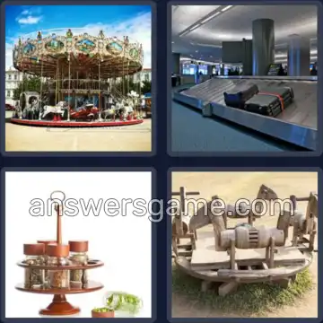 4 Pics 1 Word 8 Letters CAROUSEL
