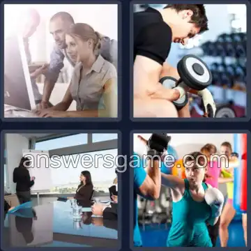 4 Pics 1 Word 8 Letters TRAINING