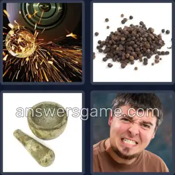 4 Pics 1 Word 8 Letters GRINDING