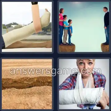 4 Pics 1 Word 8 Letters FRACTURE