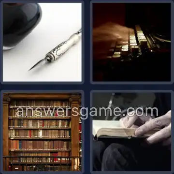 4 Pics 1 Word 8 Letters LITERARY