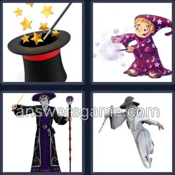 4 Pics 1 Word 8 Letters SORCERER