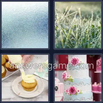 4 Pics 1 Word 8 Letters FROSTING