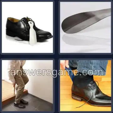 4 Pics 1 Word 8 Letters SHOEHORN