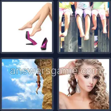 4 Pics 1 Word 8 Letters DANGLING