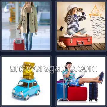 4 Pics 1 Word 8 Letters SUITCASE