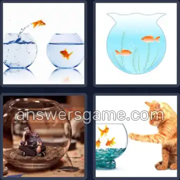 4 Pics 1 Word 8 Letters FISHBOWL