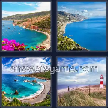 4 Pics 1 Word 8 Letters SEACOAST