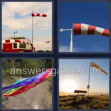 4 Pics 1 Word 8 Letters WINDSOCK