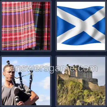 4 Pics 1 Word 8 Letters SCOTLAND