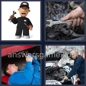 4 Pics 1 Word 8 Letters MECHANIC
