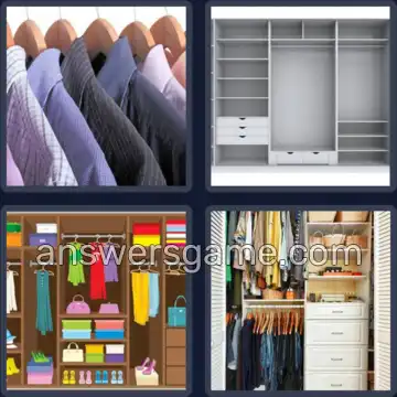 4 Pics 1 Word 8 Letters WARDROBE