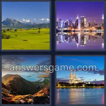 4 Pics 1 Word 8 Letters PANORAMA