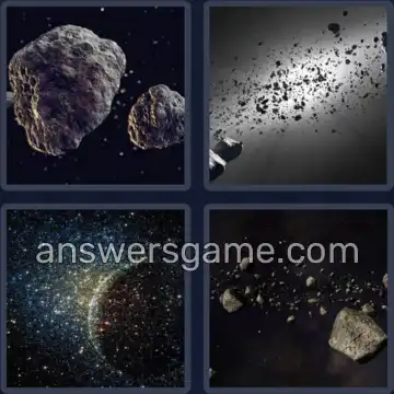 4 Pics 1 Word 8 Letters ASTEROID