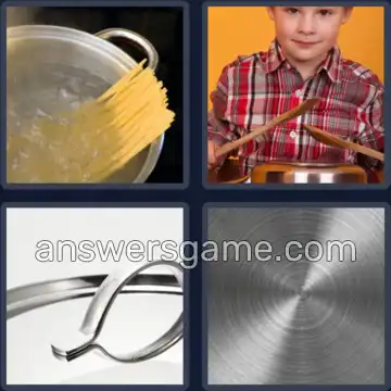 4 Pics 1 Word 8 Letters SAUCEPAN