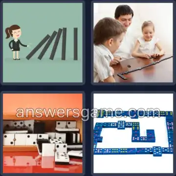 4 Pics 1 Word 8 Letters DOMINOES