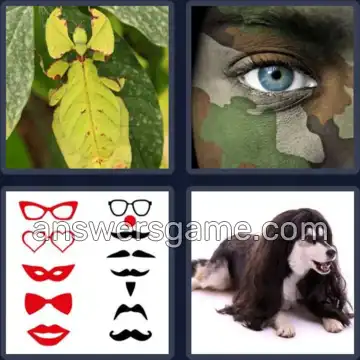 4 Pics 1 Word 8 Letters DISGUISE