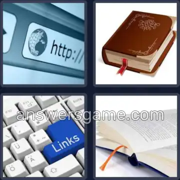 4 Pics 1 Word 8 Letters BOOKMARK