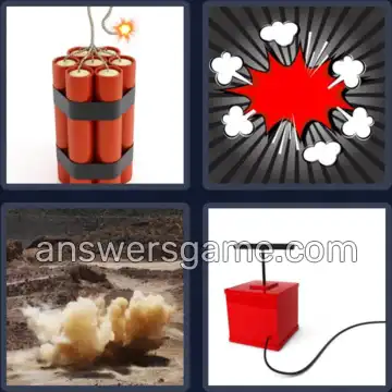 4 Pics 1 Word 8 Letters DYNAMITE