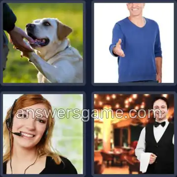4 Pics 1 Word 8 Letters FRIENDLY
