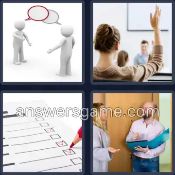 4 Pics 1 Word 8 Letters RESPONSE